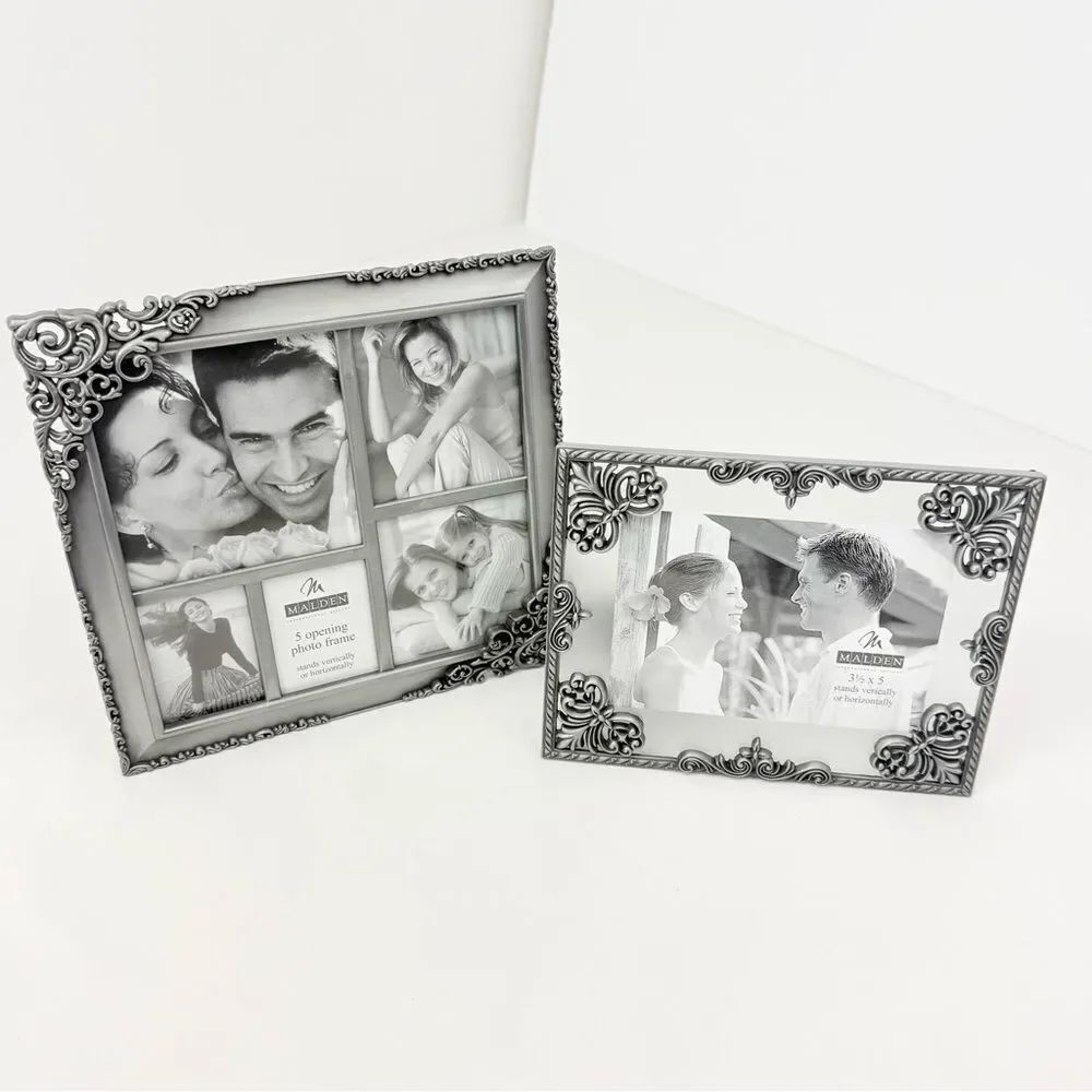 Malden International Designs Set of Two Scroll Design Metal Frames NEW